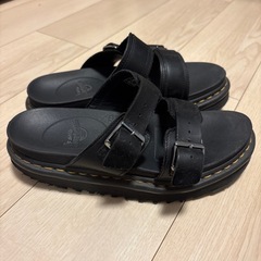 Dr.Martens ブラックダブルストラップサンダルの画像