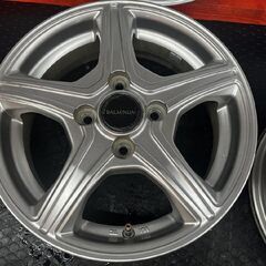 BS BRIDGESTONE BALMINUM バルミナ 社外ホイール 14インチ 4本 4.5J4HPCD100+45 スペーシアギア ウェイク ハスラー等　(SHH014)の画像