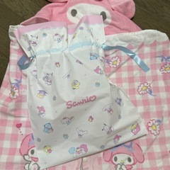 新品未使用マイメロ　フード付きラップタオルの画像