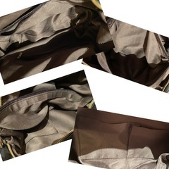 黒のハンドバッグ 付け根劣化あり 新品のショルダー紐ありの画像