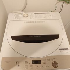 【7/23までに受け取り】SHARP シャープ 洗濯機 6.0kg　ES-GE6E 2021年製　ホワイトの画像