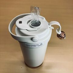 真空断熱セラミックコート・ストロー付きタンブラー（ベージュ）500mLの画像