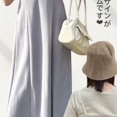 ☆新品未使用☆ しまむら TOMO キャミワンピ ワンピース キャミソールワンピース Lサイズ グレーの画像