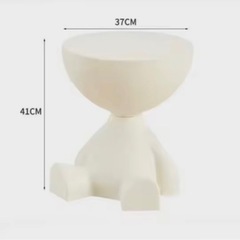 ベッドサイドテーブル ホワイト 白の画像