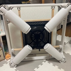 山善 正方形 折脚カジュアルこたつ 天板リバーシブルの画像