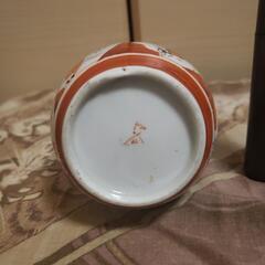 骨董　九谷焼一輪挿し②ケガ明治の画像