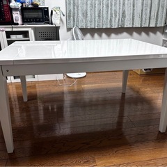 伸長式ダイニングテーブル※8月中旬までに取りに来ていただける方限定の画像