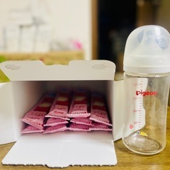 明治ステップ10個　Pigeon ガラス哺乳瓶 240mlの画像