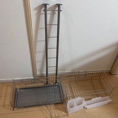 水切りラック　突っ張り水切りの画像