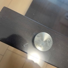 お盆まで ガラステーブル　ブラウン　茶色　ニトリの画像