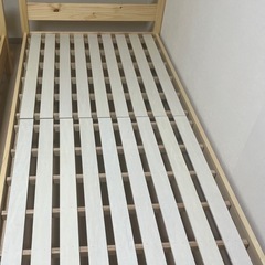 【無印良品】木製ベッド　パイン材突板　シングルの画像