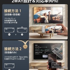 ワイヤレスhdmi 無線 送受信機セット 最大50m無線伝送 日本技適認証取得 の画像