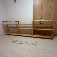 無印良品 パイン材ユニットシェルフ奥行２５ｃｍタイプ・８６ｃｍ幅・小幅８６×奥行２６×高さ８３ｃｍの画像