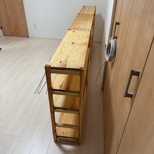 無印良品 パイン材ユニットシェルフ奥行２５ｃｍタイプ・８６ｃｍ幅・小幅８６×奥行２６×高さ８３ｃｍ