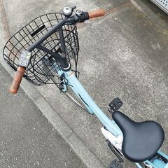 【美品】YAMAHA ヤマハ 電動アシスト自転車 PAS Ami PM26A バッテリー12.3+8.7Ah 26インチ パス アミ 3段変速 電動自転車 シアンブルー 充電器あり 譲渡証明書の画像