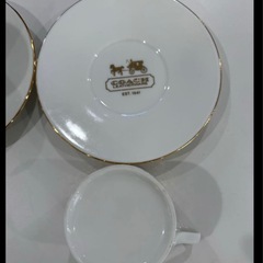 コーチ　COACH　カップ＆ソーサー　デミタスカップ　２客セットの画像
