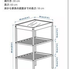 未開封！IKEA ベッドサイドテーブル　NESNAの画像