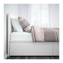 [IKEA/イケア/通販]MALM マルム ベッドフレーム 収納ボックス2個付き, ホワイトの画像