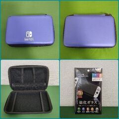 Nintendo Switch 有機ELモデル+ソフト4本+冷却スタンド＆キャリーポーチ＆新品ガラスフィルム＆SDカードの画像