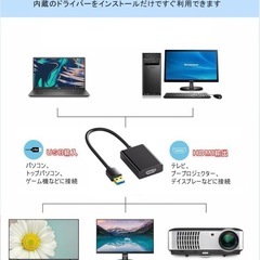 USB HDMI 変換アダプタ USB3.0 変換 ケーブル の画像