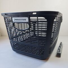 【美品】BRIDGESTONE ブリヂストン リアバスケット RBK-ST1 自転車 カゴ 後ろバスケット RBKST1 ブラックの画像