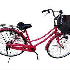 【配送可能】自転車(赤)の画像