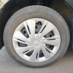 ミライース 夏タイヤ 155/65R14 スチールホイール ホイールカバーの画像