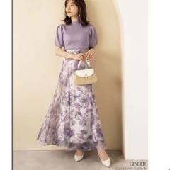GRLの花柄オーガンジースカートです☺️の画像