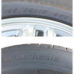 15㌅アルミホイール(HOT STUFF WAREN)とサマータイヤ(GOODYEAR EfficientGrip Eco EG01)の4本セットの画像