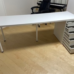 IKEA 机 デスク 引き出し 幅200 ラグカプテン オディリス アレクス の画像