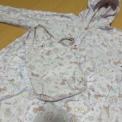 マザウェイズ(motherways
)　レインコート　130 女の子 フード付 雨具の画像