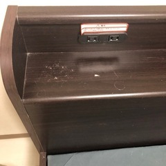 セミダブルサイズ　ベッド　ブラウン　引き出し収納の画像