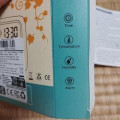 【新品】多機能　電子湿度計（時計付）の画像