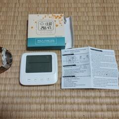 【新品】多機能　電子湿度計（時計付）の画像