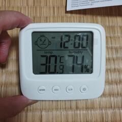 【新品】多機能　電子湿度計（時計付）の画像