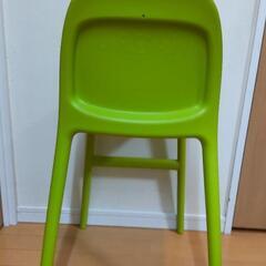 IKEA(イケア) キッズチェア 子供用 URBAN(ウルバン) 黄緑色 イエローグリーンの画像