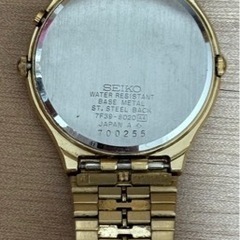 セイコー 7F39-8020 ムーンフェイズ QZ デイデイト ゴールド文字盤
の画像