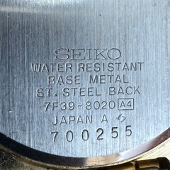 セイコー 7F39-8020 ムーンフェイズ QZ デイデイト ゴールド文字盤
の画像