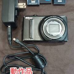 【動作品】 NiKON ニコン COOLPIX クールピクス S9100　バッテリー予備2個