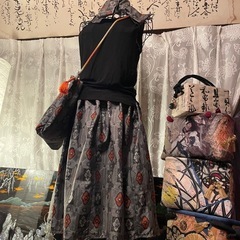 村山大島紬 リメイク スカート
の画像