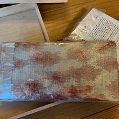 佐賀錦　長財布　和装小物　桐箱入　金銀箔　絹糸の画像