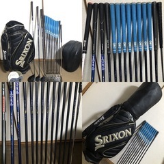 【希望者多い場合は抽選です】高級品 豪華ダンロップゴルフセット 最上級スリクソン ハイブリッド フレックスR ダンロップで完璧に揃ったセット フルセット すぐにコースに行く事も可能です！初心者でも使いやすい！の画像