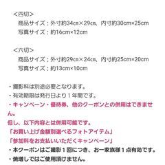 郵送可★スタジオアリス★四つ切り、六つ切り⑤デザインフォト2カット(フレーム付)1万円相当超のプレゼント券の画像