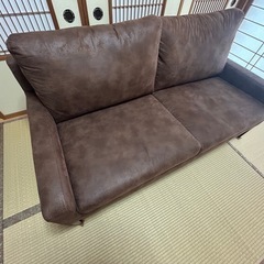 2.5人がけソファ/ブラウンの画像