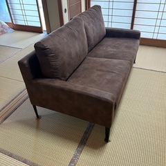 2.5人がけソファ/ブラウンの画像