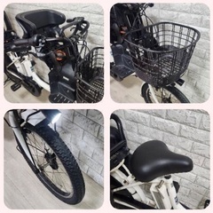 🌸美品🌸室内保管🌸ヤマハ　パスバビー 電動自転車 大容量8.7Ah 子供乗せ  🌈新基準🌈y706の画像