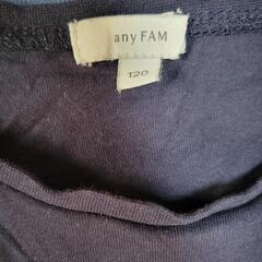 120cm　anyFAM　フリル袖Tシャツの画像