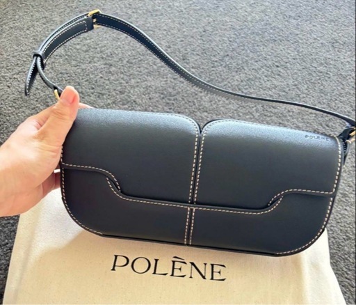 POLENE Osmoエディション ブラック スムースエクリュステッチ Polène | 手袋 - Osmo - ブラック スムース エクリュステッチ