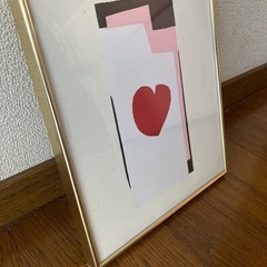 アンリ・マティス 切り絵　『ハート』　額縁入りの画像