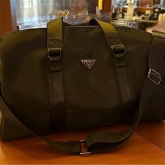 新品PRADA ボストンバッグ ブラック 三角ロゴ テスートナイロン 大容量の画像